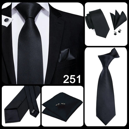 Hi-Tie Blue Business Solid 100% Silk Men's Tie NeckTie 8.5cm Ties for Men Formal Luxury Wedding High Quality Gravata Good Vibrations