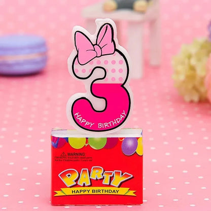Birthday Candle Mouse Party Decorations Number Candle Cake Toppers Decorations for Home Kids's Gift Candle DIY Cake Flags Good Vibrations