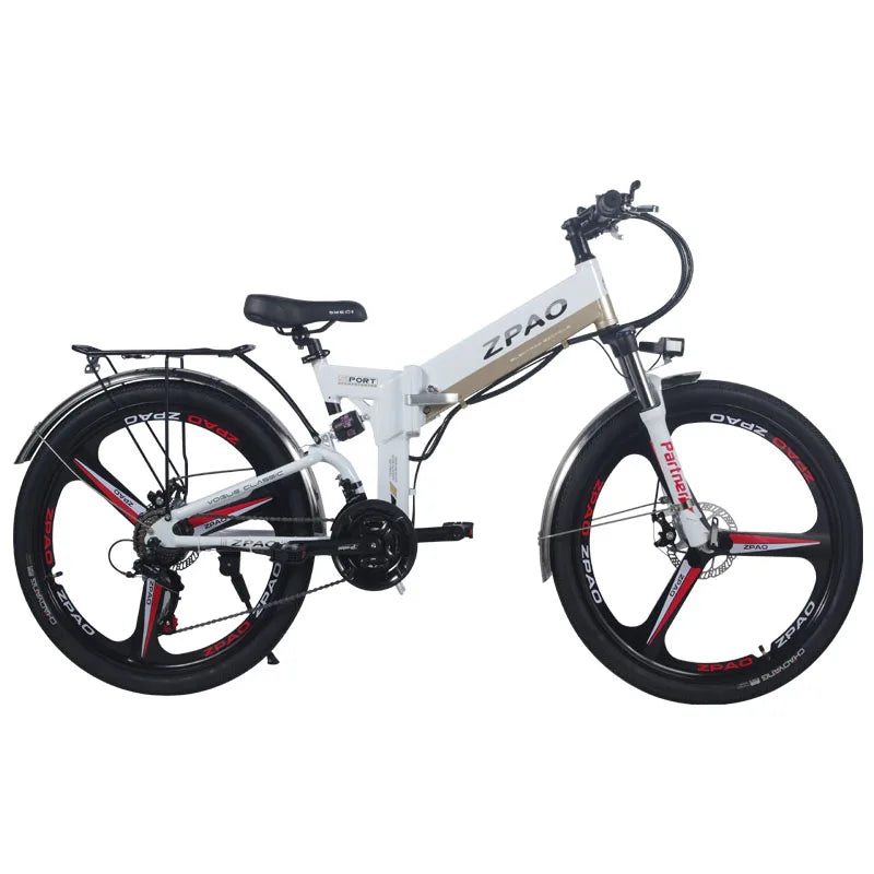 2019 Aluminum Alloy Frame Folding Electric Bike 48V 10.4AH Lithium Battery 350W 3*7 Speed Fashionable Cheap Electric Bicycle Good Vibrations