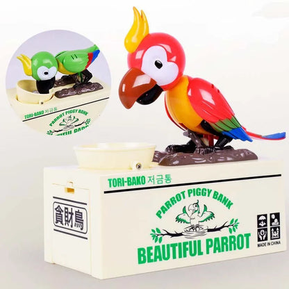 Gifts for children, birds, money, piggy bank, greedy, greedy, bird, parrot, piggy bank, children's room decoration Good Vibrations