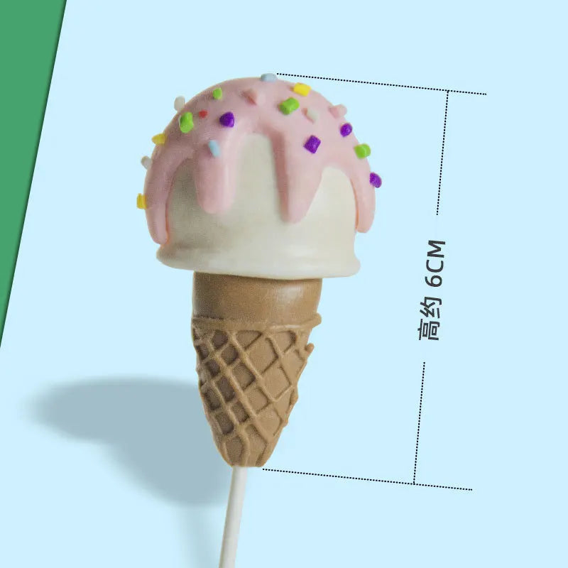 1Pcs Ice Cream Cake Toppers Happy Birthday Cupcake Topper Baby Shower Wedding Festival Party Supplies Cake Decoration Good Vibrations