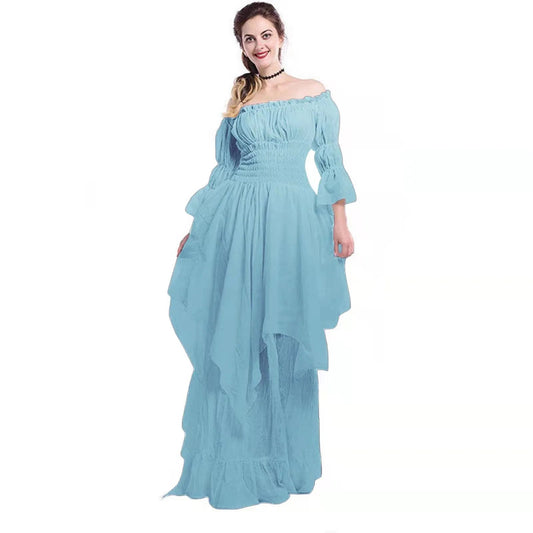Vintage Victorian & Medieval Black Gothic Dress for Women Renaissance Cosplay Halloween Costume Prom Princess Gown Plus Size 5XL Good Vibrations