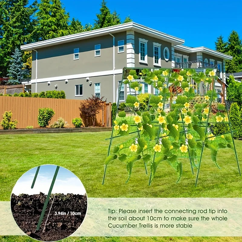 48'x48'Tall Bed Cucumber Trellis,foldable A-frame Garden Trellis,suitable for Outdoor Climbing Nets,vegetable Trellis Good Vibrations