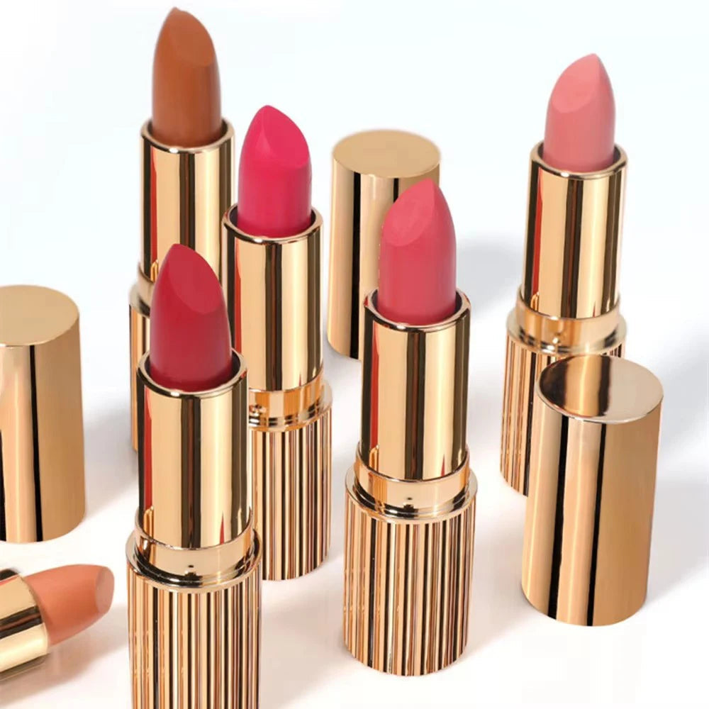 Custom Logo Nude Lipstick Set Private Label Matte Lipstick Tubes Low MOQ for Fashion Style Makeup Own Brand Lip Gloss Good Vibrations