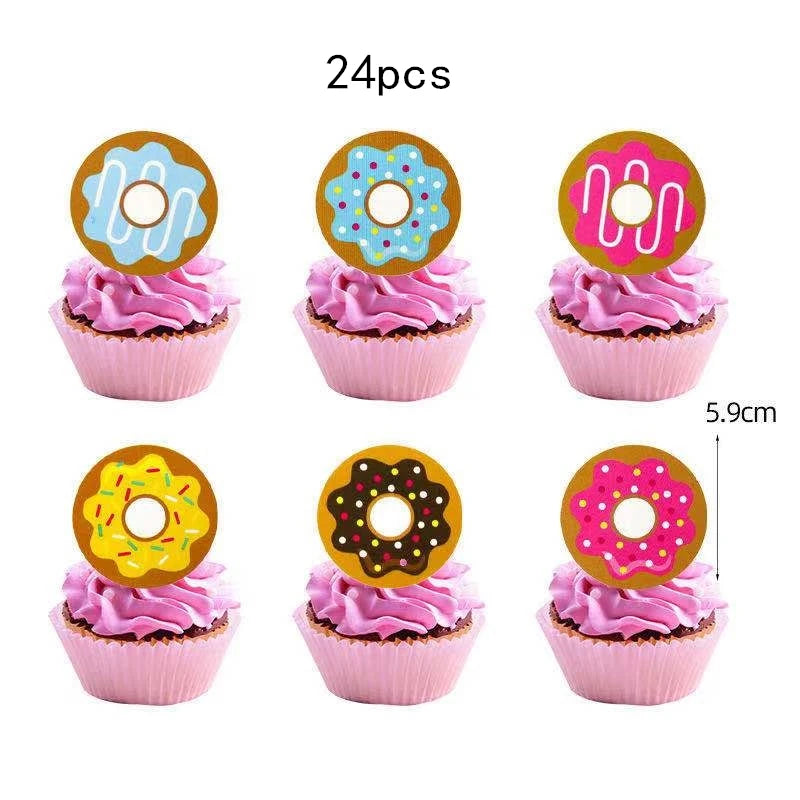 Dessert Series Party Supplies French Fries Burger Ice Cream Donuts Children’s Birthday Baby Bathing Decoration Dessert Series P Good Vibrations