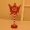 New Year Santa Claus Led Road Sign Light Tabletop Decoration for Home Christmas Ornaments Luce De Navidade Good Vibrations