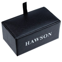 HAWSON Gun Plated Non-Movement Cufflinks Wedding Groomsmen Gift Mechanical Black Cuff Links Good Vibrations