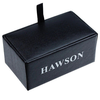 HAWSON Gun Plated Non-Movement Cufflinks Wedding Groomsmen Gift Mechanical Black Cuff Links Good Vibrations