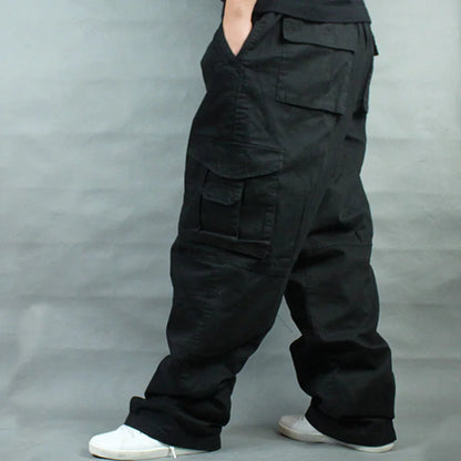 Wide Leg Hip Hop Pants Men Loose Outdoor Cotton Harem Trousers Cargo Pants Loose Baggy Trouser Streetwear  Joggers Pant Good Vibrations
