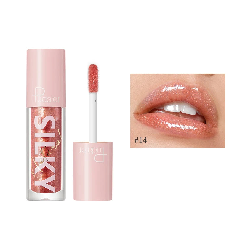 Wholesale Makeup 16 Colors Mirror Water Gloss Lip Gloss Moisturizing Lasting Vegan High Shine Lipgloss Private Label Cosmetics Good Vibrations
