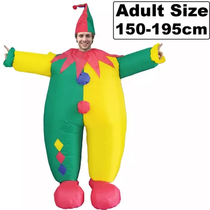 Halloween Costumes for Adult Men Women Cosplay Clown Anime Mascot Inflatable Costume Carnival Party Christmas Role Play Dress Good Vibrations