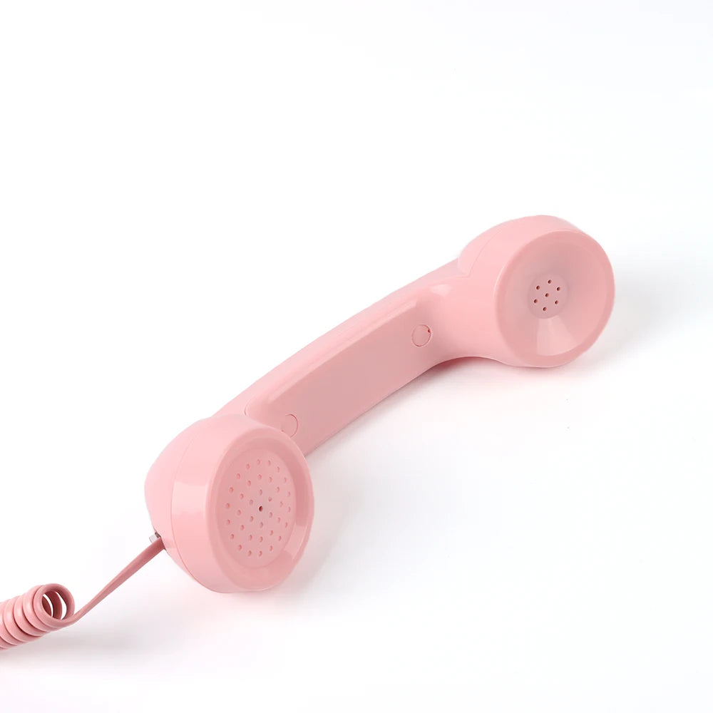 Rotary Dial Phones Retro Telephone From the 1980s, Retro Wired Landline for Home /Office Pink European Landline Good Vibrations