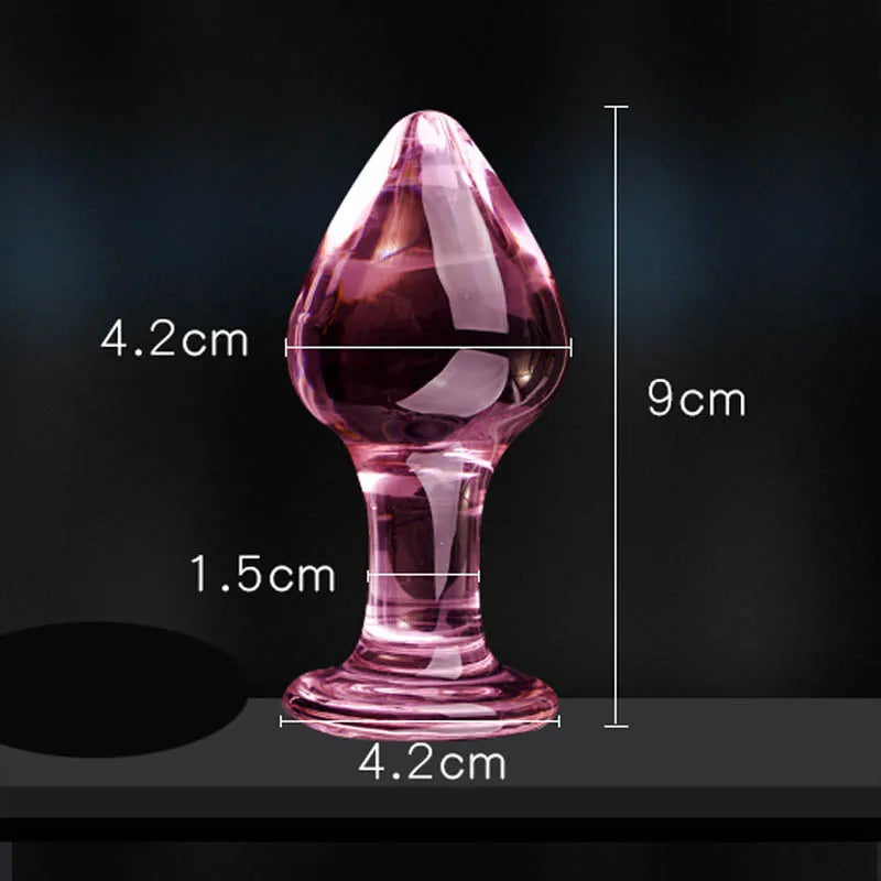 Candiway Exquisite Pink Crystal Glass Anal Plug Adult Masturbation Products Prostate Massager Erotic Toys For Couple (5 Styles) Good Vibrations Adult Super Store