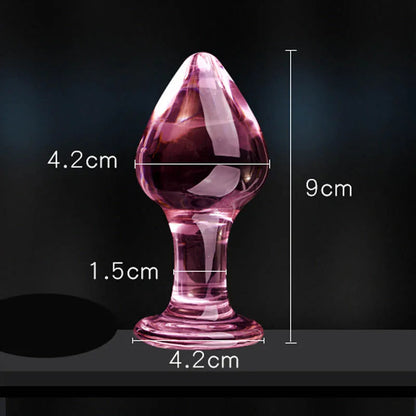 Candiway Exquisite Pink Crystal Glass Anal Plug Adult Masturbation Products Prostate Massager Erotic Toys For Couple (5 Styles) Good Vibrations Adult Super Store