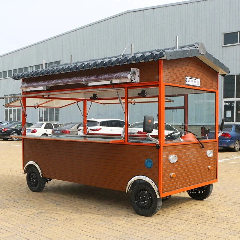 Great Discount Customized Size Food Truck Trailer and for Sale Mobile Fast Food Cart Good Vibrations