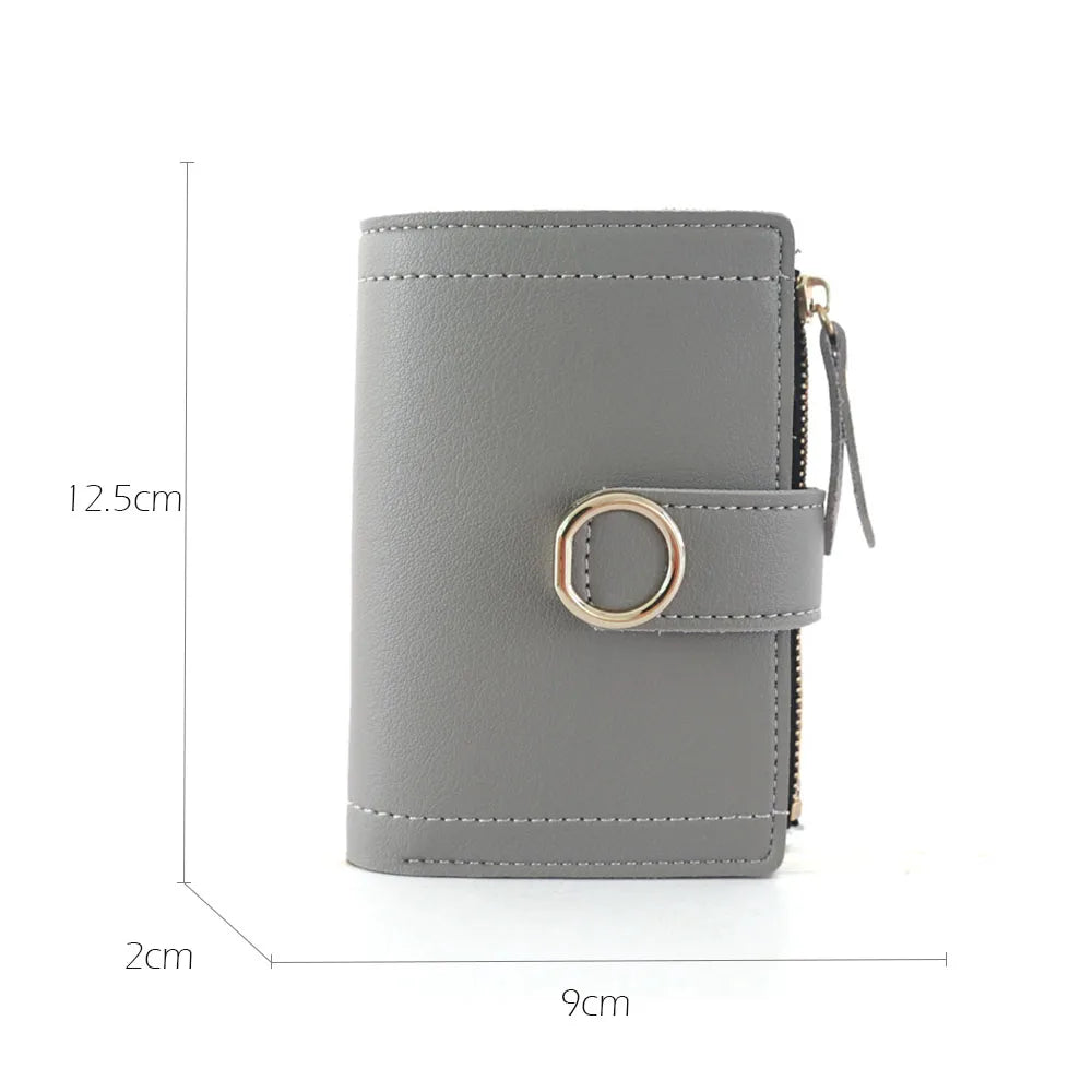 New Fashion Short Women's Wallet Zipper Card Holder Cute Female Coin Purse High Quality PU Wallets For Girls Good Vibrations