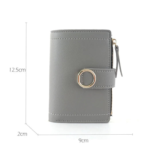 New Fashion Short Women's Wallet Zipper Card Holder Cute Female Coin Purse High Quality PU Wallets For Girls Good Vibrations