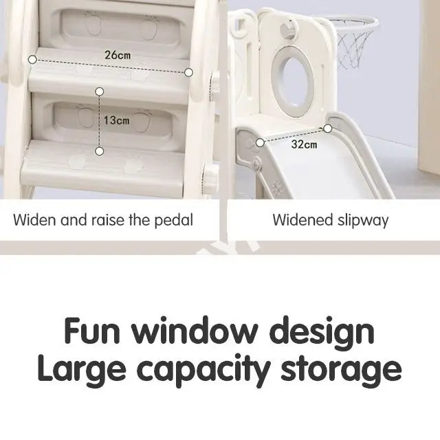 Plastic Swing Set with Slide and Playhouse for Outdoor Kids' Play for Gardens Sports Parks Schools Good Vibrations