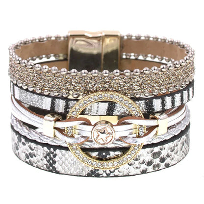 Charm Leather Bracelets For Women Trendy Boho bracelet Multilayer Wrap Bracelet women Female Jewelry Good Vibrations