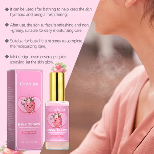 OceAura Musk Body Refreshing Moisturizing Treatment Strawberry Fragrance Perfume Spray Good Vibrations