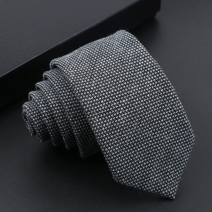 Mens Tie Imitation Cashmere Classic 6cm Skinny Casual Necktie Cotton Handmade For Wedding Party Dinner Striped Plaid Tie Gift Good Vibrations