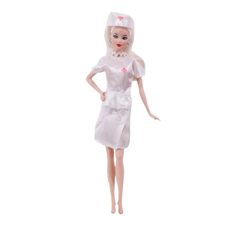 Doctor And Nurse Clothes, Mini Medical Equipment,Protective Suit,Uniform Suitable For 11.5 Inch Ken & 30cm Doll Accessories Good Vibrations