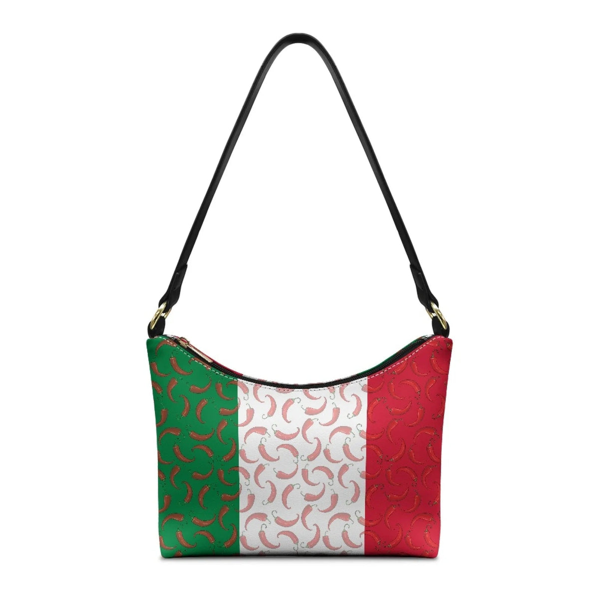 Nice Purple Flowers Birds Print Women's Single Shoulder Bag Fashionable Underarm Design Zip Portable All-Match Mother's Day Gift Good Vibrations