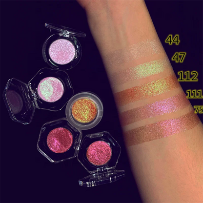 90 Colors Round Pans Multichrome Duochrome Pressed Eyeshadow Pigment Single Duo Chrome Eye Shadow Diy Eyeshadow Palette Good Vibrations