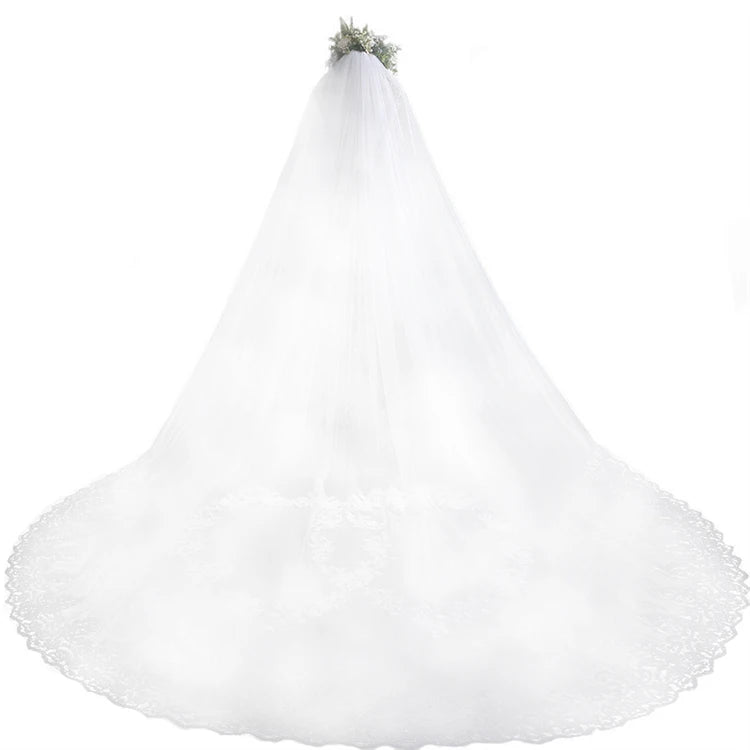 New Bridal Veil Belt Insert Comb Wedding Veil Long Lace Lace Wedding Veil Good Vibrations