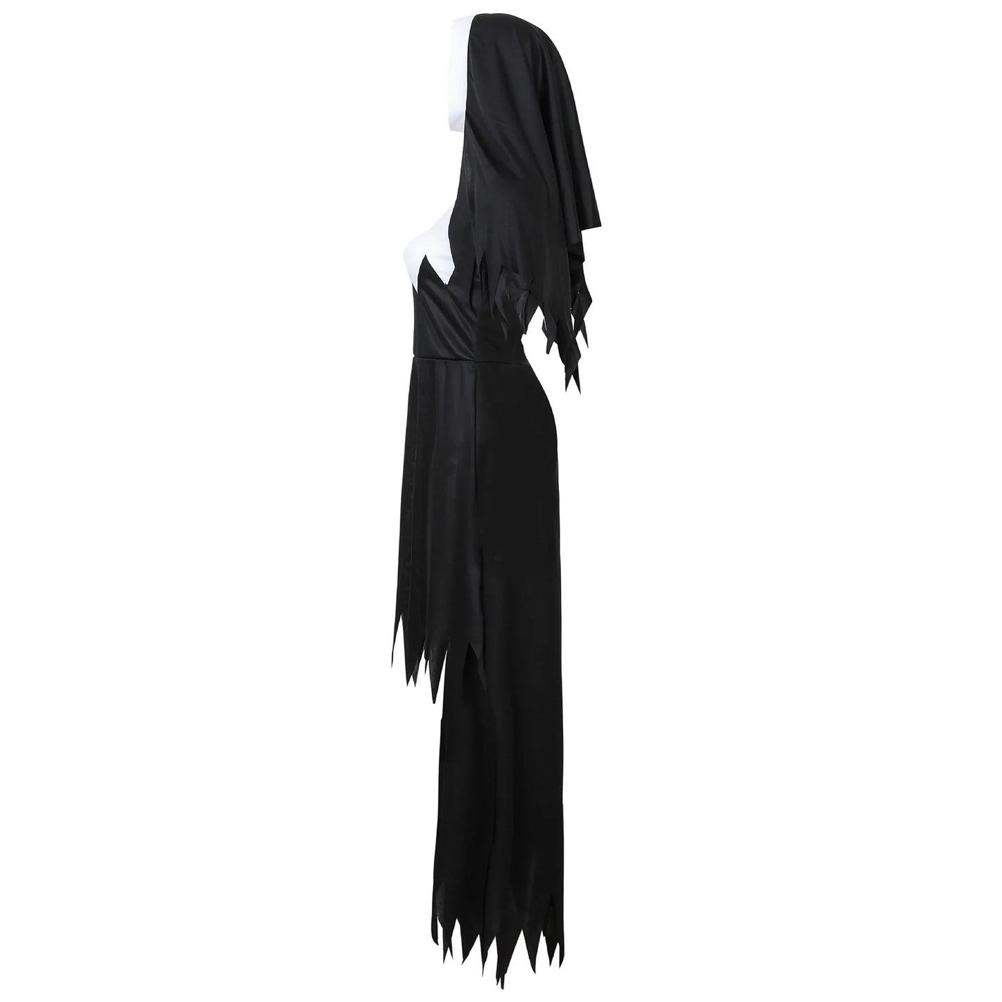 Halloween Nun Cosplay Costume Women Black Vampire Fantasy Dress Terror Sister Party Disguise Female Fancy For Adults Good Vibrations