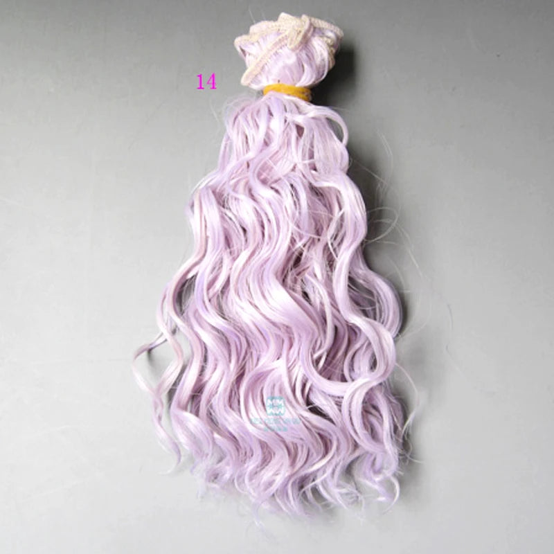 15cm & 25cm*100cm Wool rolls dolls wig for 1/3 1/4 1/6 BJD/SD Doll hair Accessories Good Vibrations
