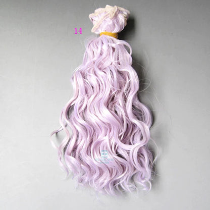 15cm & 25cm*100cm Wool rolls dolls wig for 1/3 1/4 1/6 BJD/SD Doll hair Accessories Good Vibrations