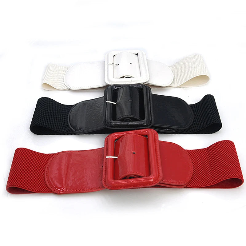 Plus Size Black Stretch Cummerbunds Female Wide Black Corset Belt Big Dress Red Waistband Designer Belts For Women White Good Vibrations