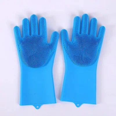 Food Grade Household Cleaning Kitchen Gadgets Scrubber Kitchen Silicone Gloves Dishwashing Good Vibrations
