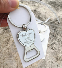 Customized Wedding Gifts For Guests Heart Bottle Wine Opener / Keychain Wedding Favor Birthday Party Souvenir Personalized Good Vibrations