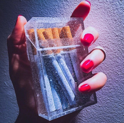 Glitter Cigarette Box Case for 20 pcs King Size 84mm Cigarette Smoking Accessory Good Vibrations Adult Super Store