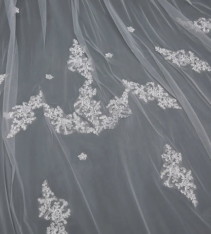 Wholesale Hot Sell Latest Long Tulle Wedding Bridal Veil Lace Wedding Veil Good Vibrations