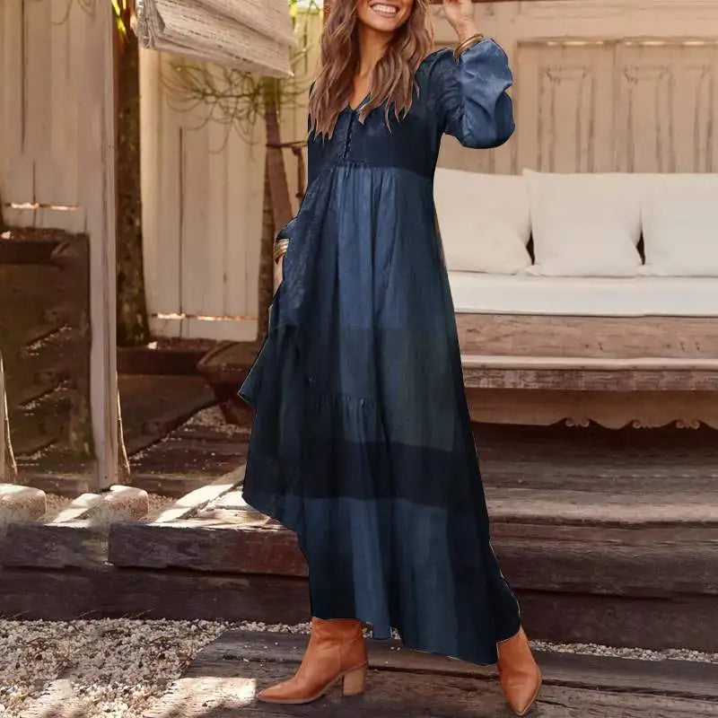 Elegant Women Maxi Shirt Dress ZANZEA Losse Long Sleeve Vestidos Autumn Vintage Ladies Plaid Dress Fashion Robe Good Vibrations