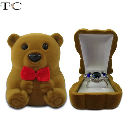 Creative Velvet Jewelry Box Mini Container Ring Box Earrings Rings Storage Box Small Accessories Display Gift Box Good Vibrations