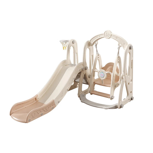 Children's Indoor Playground Equipment Plastic Swing Slide Set & Playhouse Combination for Park Usage Inflatable Type Good Vibrations