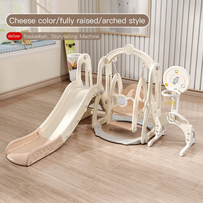 Children's Indoor Playground Equipment Plastic Swing and Slide Combination Playhouse with Ball Pit for Home or School Use Good Vibrations