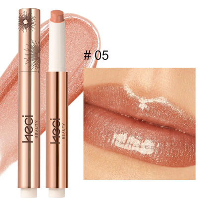 4g Heci Herbal Lip Butter Cream Stick Cream Press Type Super Juicy Mineral Lipstick Tinted Lip Moisturizer Shimmer Lip Stick Good Vibrations