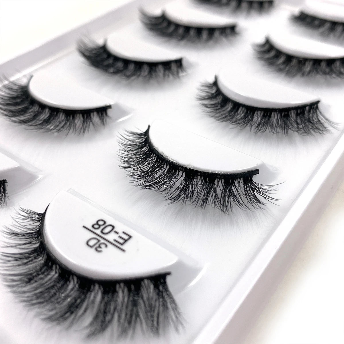 5 Pairs Multipack 3D Soft Mink Hair False Eyelashes Handmade Wispy Fluffy Long Lashes Natural Eye Makeup Tools Faux H13 E08 E01 Good Vibrations