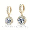 Gra Sunflower 925 Sterling Silver Earrings for Women Set with Sunflower Moissanite Dazzling Jewelry Good Vibrations
