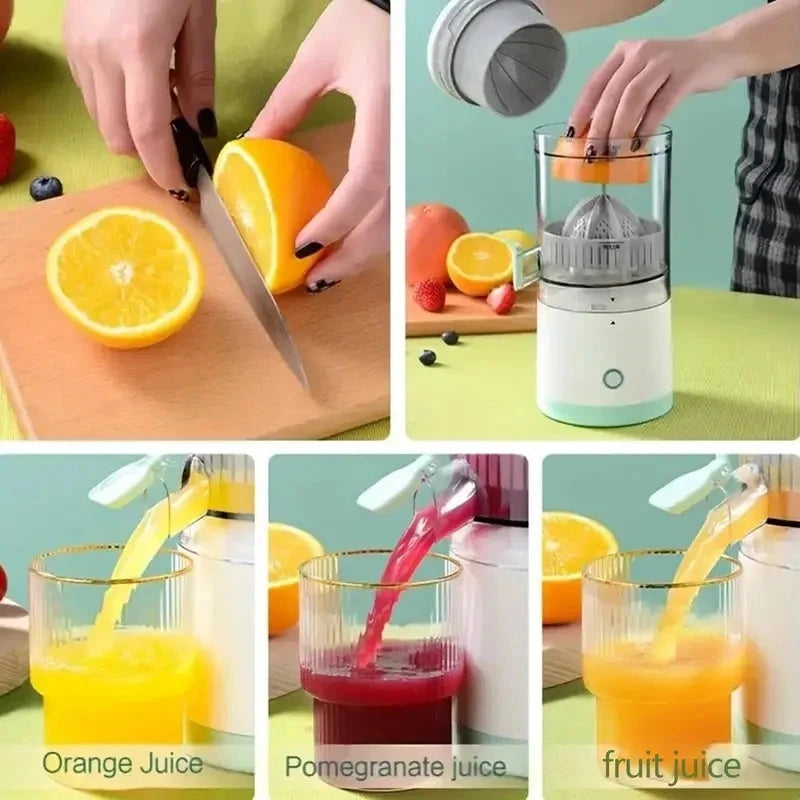 Portable USB Rechargeable Juicer,Multifunctional Manual Squeezer for Lemons,Limes,Orange,Restaurant Kitchen Gadgets Good Vibrations