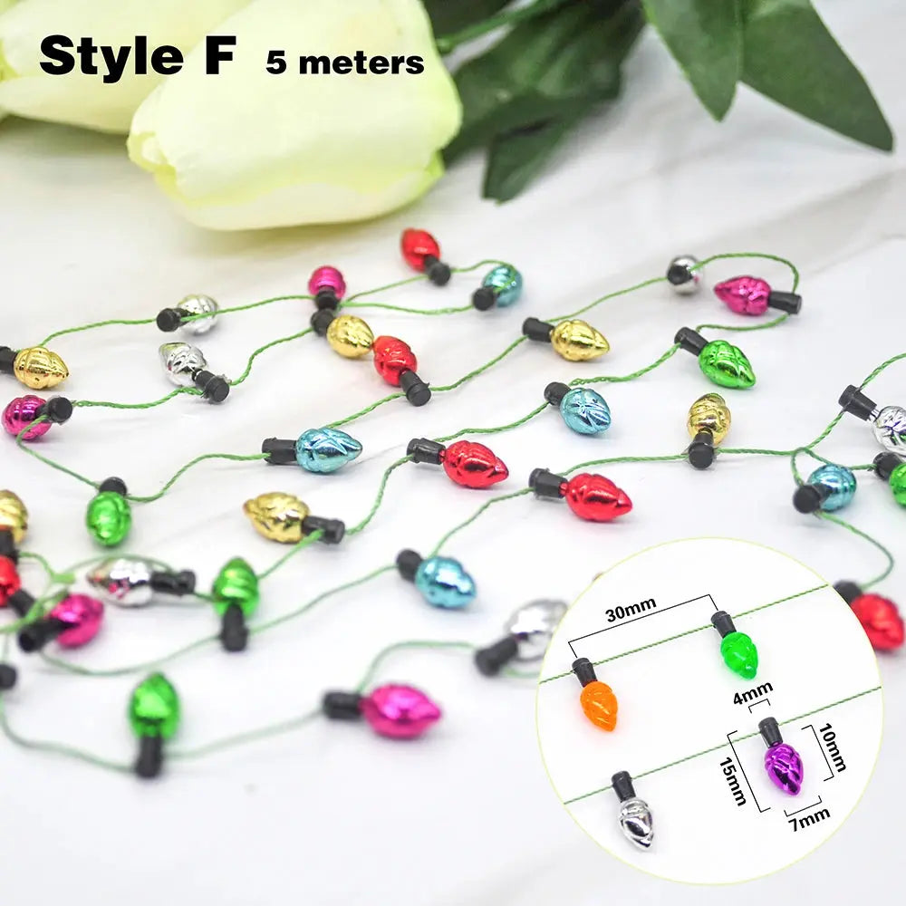 5M Christmas tree DIY Bulbs Garland Christmas Ornaments Home Decoration Xmas wreath Ornaments Christmas Party Decorations Good Vibrations