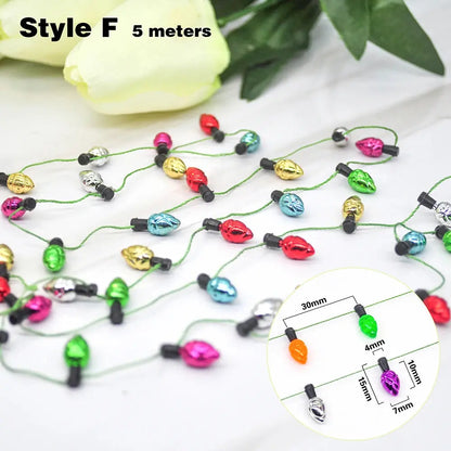 5M Christmas tree DIY Bulbs Garland Christmas Ornaments Home Decoration Xmas wreath Ornaments Christmas Party Decorations Good Vibrations