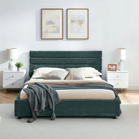 Queen Size Cushioned Bed Comfortable Cushionedbed Frame Headboard and Solid Bed Frame Good Vibrations