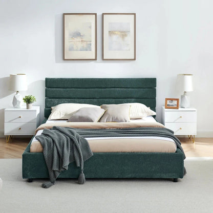 Queen Size Cushioned Bed Comfortable Cushionedbed Frame Headboard and Solid Bed Frame Good Vibrations