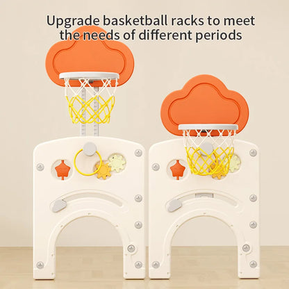 Feelkids Kids Fun Space Slide Playhouse Home Plastic Toy Toddler Baby Slide for Kids Indoor Children's Playground Good Vibrations